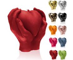 Candellana Hand Love Edition - Candela per San Valentino - Candele di San Valentino - Idea Regalo - Candela Cuore - Deco Romantica - Candele dAmore - Regalo Fatto a Mano