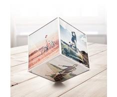 Balvi - Kube portafoto giratorio per 6 Foto di 10x10 cm. Richiede Una Batteria AA (Non Inclusa)