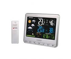 La Crosse Technology WS6826WHI-SIL - Stazione meteo con schermo a colori, colore: Argento/Bianco