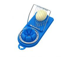 Affettatrice uovo, taglierine colorate uova sode, affettatrice uovo filo di taglio in acciaio inox, splitter uova, affettatrice multiuso per affettare contorno di frutta fragola, gadget cucina creativ