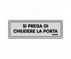 Cartelli segnaletica adesivi Pubblicentro -si prega di chiudere la porta grazie-15906320ADB0150X0050