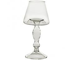 Candeliere, portacandela "Klara", 23,5 cm,vetro, trasparente, stile moderno (GERMAN CRYSTAL powered by CRISTALICA)