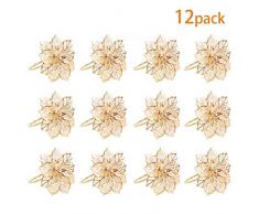 Yalulu Set 6 Portatovaglioli In Acciaio Inossidabile Argento - Anelli Per Tovaglioli Da Matrimonio E Cena Elegante Diametro 4.5 Cm