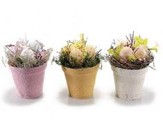 IDEA GHIRLANDE\ CENTROTAVOLA PASQUALE, GHIRLANDE PRIMAVERILI, CENTROTAVOLA PRIMAVERILE 3 CENTROTAVOLA PRIMAVERA, GHIRLANDA PASQUALE , ADDOBBI PASQUALI, VASO CON FIORI ARTIFICIALI