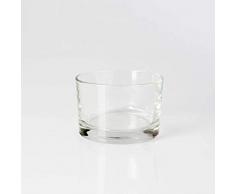 INNA-Glas Portacandela in Vetro/Portalumino TAMIO, Trasparente, 5,5cm, Ø 8,5cm - Vaso Decorativo