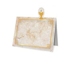 Segnaposto Prima Comunione - Calice Rialzato - Segnaposti per Battesimo - Matrimonio - Cresima - Laurea - Compleanno Bimba Bimbo, 50 pz Segnaposto Eleganti - Segnaposto Originali