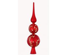 Inge-glas Gals, puntale per albero di Natale decorato, 31 cm, colore: rosso