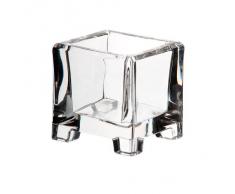 Votiva, candeliere, portalumini, portacandela "LUCIO", trasparente, cristallo al piombo, stile moderno (German Crystal powered by CRISTALICA)