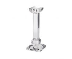 CRISTALICA Candeliere Portacandela classico 20 cm in cristallo al piombo transparente