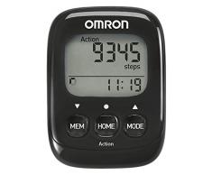 Pedometro OMRON Walking Style IV Contapassi con Sensore 3D Preciso per Misurare Passi, Distanza, Passi Normali e Aerobici, Calorie Bruciate, Nero