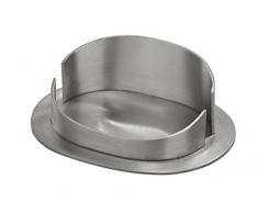 2 ovale candeliere in ottone con gambo in nichel opaco spazzolato 30/95 mm (argento metallizzato)