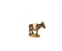Asinello con Sacchi 7 cm Presepe per Natività Natale Grotta Animali da Cortile in Miniatura per Statuine Presepe Asino Decorazione Fattoria dimensioni 7x4,5 x h.9 cm