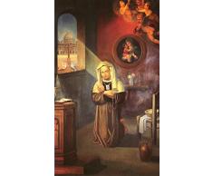 STAMPA-SU-TELA-INCORNICIATA-Archivio-Cm_119_X_71-Beati-gli-angeli-Elisabetta-Sanna-Codrongianos-Beato-santa-religione-chiesa-Pregare-Quadro-su-tela-con-cornice-a-cassetta-americana-Canvas-in