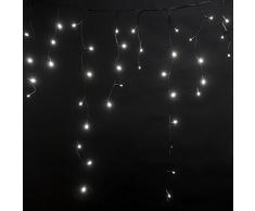 Tenia - Tenda luminosa a cascata 192 LED 4m + 10 metri Prolunga Luci Natale, Uso interno/esterno, colore: Bianco