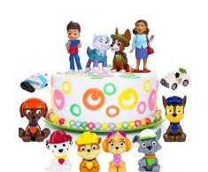 WELLXUNK Cake Topper Mini Figurine, 12 PCS Mini Figure Decorazione della Torta, Cake Topper, Decorazioni Torta Paw Patrol per la Decorazione di Torte per Feste, Festa di Compleanno e Baby Shower