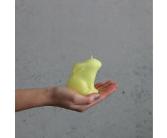 B. Candle Manufaktur Coniglio Piccolo Coniglio Pasquale Pasqua Candela Giallo 75 mm Candela di Cera Motiv