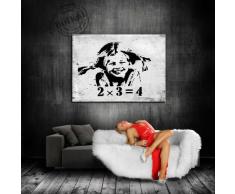 'Graffiti, Banksy, Stampa su tela - "Banksy" immagine 120 x 80 cm K. poster. # 499 immagine già montato su telaio. Pop Art pittura arte stampe, quadri, Immagini Per La Decorazione - Decorazione/Top 200 " Banksy Street Art murali