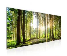 Quadro Paesaggio forestale 200 x 80 cm - XXL Immagini Murale Stampa su Tela Decorazione da Parete Pronte per lapplicazione - 503855b