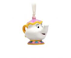 Half Moon Bay: Decorazione Natalizia La Bella e la Bestia Mrs. Bric | Addobbi Albero di Natale di Disney con nastrino incluso, Decorazioni da collezione, Licenza Ufficiale 100%, Disney Gadget