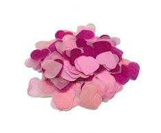 Zeayebsr 4000 pezzi di coriandoli a forma di cuore, carta velina, coriandoli rosa da tavolo da 2,5 cm per matrimoni, compleanni, docce per bambini, decorazioni per feste, 40 g