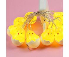 LEDMOMO Luce di Pasqua Luce Guscio d'uovo Stringa di luce del fumetto Luce Decorazione luci per la festa di compleanno di nozze di San Valentino di San Valentino 4.9ft 10 LED