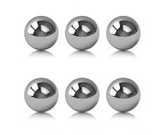Sfera in acciaio Inossidabile, Sfere Solide Lucidate, Diametro 20 mm, 6 Pezzi