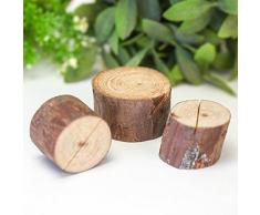 20 Pezzi Ceppi Alberi Segnaposto Portafoto Clip Memo Tema Naturale