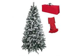 Totò Piccinni Albero di Natale INNEVATO Berna, Folto, Effetto Neve Realistico, Incluso Borsone (180 cm)