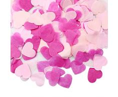 suaywo 40g/4000 Pezzi Coriandoli Cuore Coriandoli Carnevale Coriandoli di Carta Coriandoli Laurea per Matrimoni, Compleanni, Baby Shower, Decorazioni per Feste