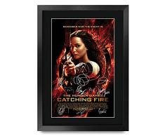 HWC Trading FR A3 The Hunger Games 2 Catching Fire Jennifer Lawrence - Poster stampato con autografo per i fan dei film memorabilia, formato A3