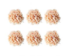 Candele profumate di soia Fatte a Mano a Forma di Fiore di Garofano 6PCS per Regali a Mano delle Ragazze Il Giorno di San Valentino Le Candele di Fiori Sono Adatte per Incontri Feste e Festival Cande