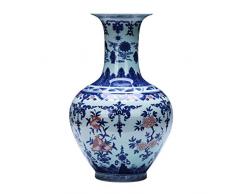 ZYING Ceramica, Vaso di Porcellana Blu e Bianco, Decorazione della Bottiglia di apprezzamento, Accessori per la casa Stile Cinese, sistemazione del Fiore del Salone, Decorazione della Cabinet TV