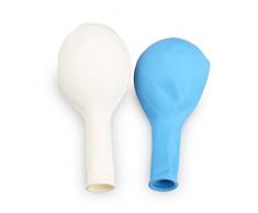 Pixnor 50 palloncini metallizzato, bianco e azzurro aerostati del partito