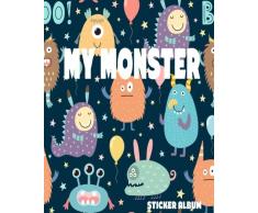 My Monster Sticker Album: Blank Sticker Book, Sticker Book Collecting Album - 100 pages Size Is 8 x 10: Volume 15
