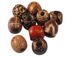 PandaHall 50PCS Perline Legno Perline Rotonde Perline per Bigiotteria 16mm Perline di Legno per collane, Creazione di Bigiotteria. Foro: 8mm