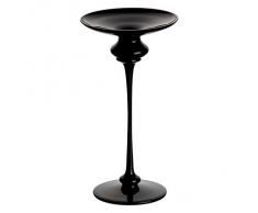 Candeliere, portacandela, candelabro, collezione "GALA", 25.5 cm, candela, nero (AMARA DESIGN powered by CRISTALICA)