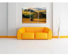 Italiano paesaggio toscano 3 pezzi di immagini su tela 120x80 su tela, XXL Immagini enormi completamente Pagina con la barella, arte stampa sulla foto muro con cornice, gänstiger come un dipinto o un dipinto ad olio, non un manifesto o un banner