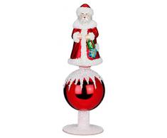 Inge-glas GmbH - Punta per Albero di Natale a Forma di Babbo Natale, 30 cm