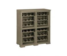 Tontarelli Omnimodus Scaffale Porta Bottiglie 48, Plastica, Wengè, 79x42.5x85.5 cm