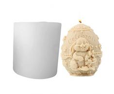 Stampo in silicone per Pasqua, 3D, coniglietto pasquale in silicone, per conigli, Pasqua, in silicone, 3D, per sapone, candele, biscotti, torte al cioccolato