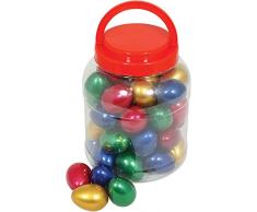 Percussion Workshop OSC95-40TUB - Uova shaker colorate e luccicanti, confezione da 40
