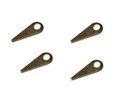 Bulk Hardware BH02339 Fermo a Clip Girevole per Cornici di Quadri e Foto, Finitura Anodizzata Ottone, Bianco, 13 mm Set di 20 Pezzi