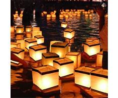 Bluelover 10Pcs Acqua Lanterna Galleggiante di Candeliere Impermeabile del Supporto di Candela Che Desiderano Luce Candelabro 15X15Cm