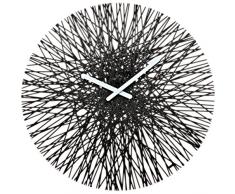 koziol - Orologio da parete, Nero solido, 3.5 x 44.8 x 44.8 cm, plastica, tondo
