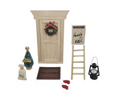 LICHENGTAI Accessori Casa delle Bambole in Miniatura, Giocattoli da Gioco in Miniatura Natalizi Desktop Ghirlande di Natale Forniture Darte di Natale, Decorazione per 1 : 12 Casa delle Bambole