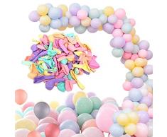 Palloncini Pastello, 100 Pezzi Macarons Palloncini in Lattice, Palloncini Color Pastello, Macarons Colorati Palloncino, per Compleanno Matrimonio Festa di Laurea Natale Baby Shower e Decorazioni