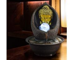 Statue Artigianato Decorazione,Decorazione da Tavolo Fontana di Acqua Decorazione di Paesaggio di Buddha Decorazione casa-B 11inch