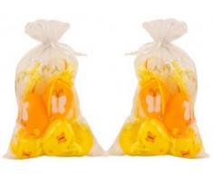 Brubaker Set di 24 Uova di Pasqua in Giallo Arancia 6,5 cm - Decorazioni pasquali da Appendere