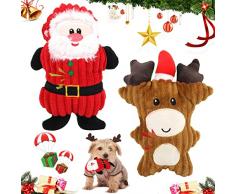 Giochi per Cani, Giocattoli di Natale per Cani, Giochi Gioco Peluche Cani, Giochi da Masticare per Cani, Giochi Gioco Peluche Cane, Giocattolo per Cani, per Cani di Taglia Grande, Media e Piccola (A)
