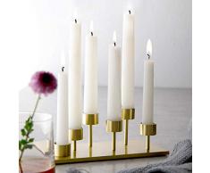 hqpaper Portacandele candeliere Notturno Europeo per Oggetti di Scena Tavolo da Pranzo Nordico Decorativo in Ottone Semplice romanticismo a lume di Candela